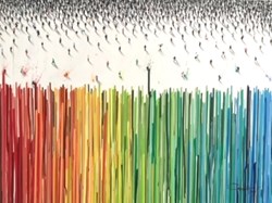 Running Chroma by Craig Alan - Mixed Media on Board sized 36x48 inches. Available from Whitewall Galleries